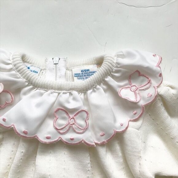 Vintage The Bay bow collar jumpsuit 6-9 months - Picture 2 of 5